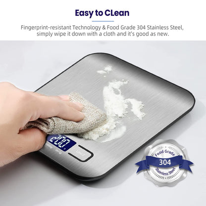 Precision Digital Food Scale - 22Lb Capacity for Effortless Weight Loss, Baking, Cooking, and Meal Prep with Easy-to-Read LCD Display
