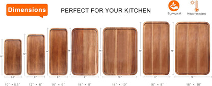 Elegant Acacia Wood Mini Charcuterie Board - Versatile Rectangle Serving Tray for Appetizers, Desserts, and Home Decor