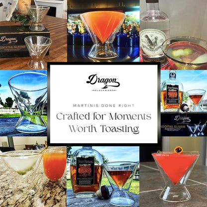 Elevate Your Cocktail Experience with Our Stylish 7 Oz Stemless Martini Glass Set - Perfect for Parties and Gift Giving!