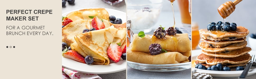 Elevate Your Breakfast Game with the Reemix Nonstick 12" Electric Crepe Maker - Perfect for Crepes, Pancakes, and More!
